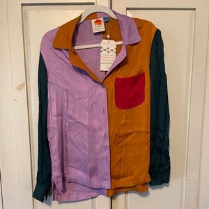 Farm Rio Button Up Shirt, Size Small
